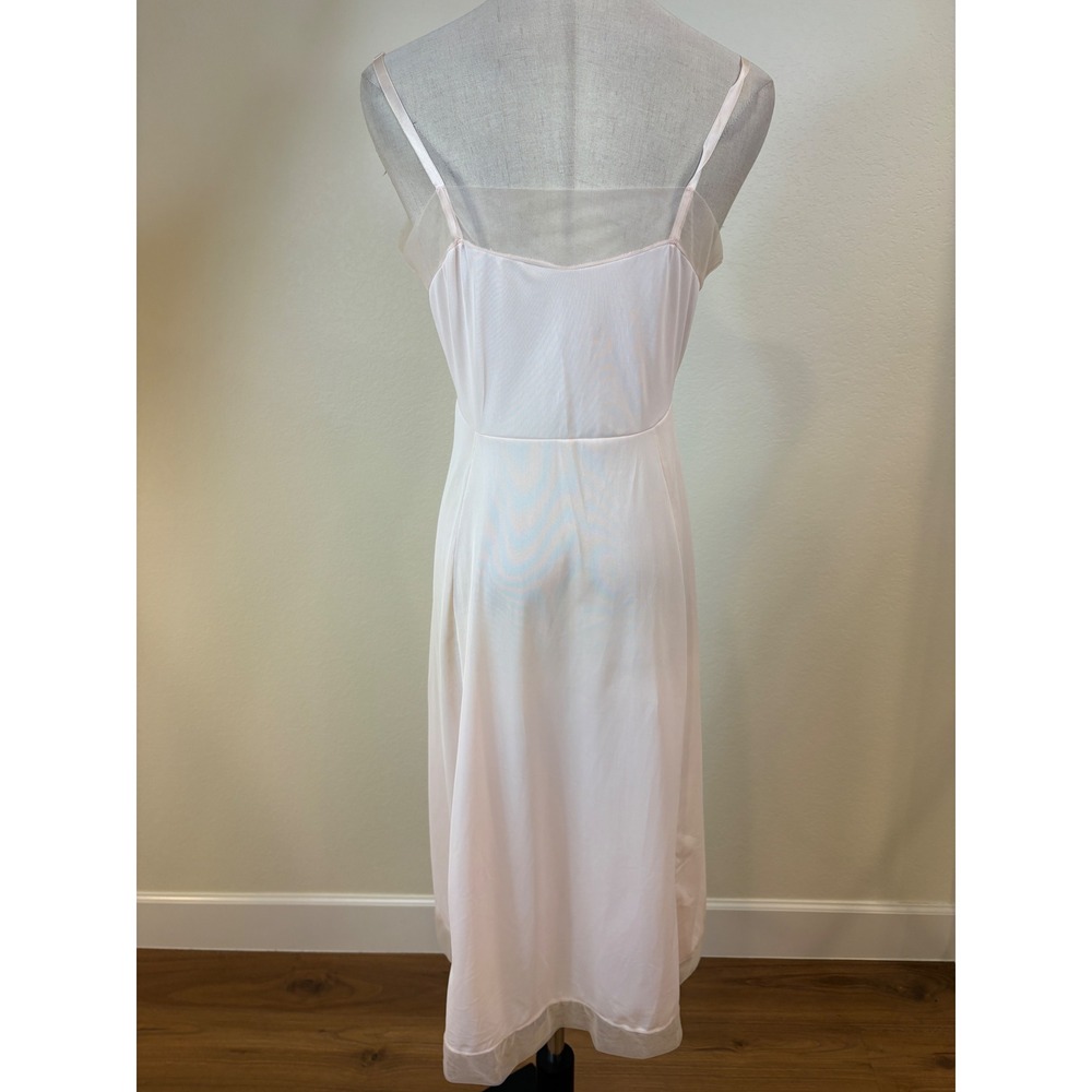 Vtg 50s Lace Top Scarf Slip Set S Pink 3pc Ensemble Romantic Formal cocktail - Picture 10 of 14